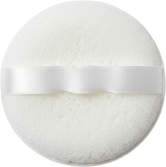 Round cushion air puff sponge isolated on white background