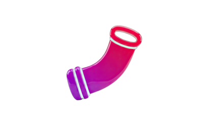 3D Rendered Horn Object on White Background