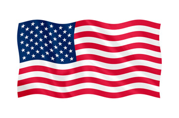 Fototapeta premium Digital composite. Flag of USA waving with a fabric overlay. US, United states, America, American,