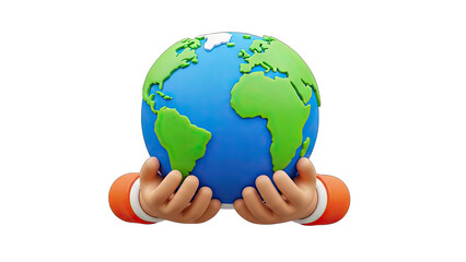 Hands Holding Earth Globe - Global Concept