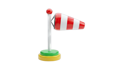 3D Wind Sock Illustration on White Background