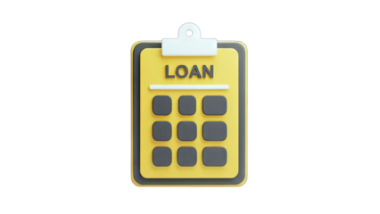 Loan Clipboard Icon Isolated on White Background