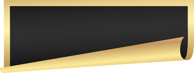 Black and Gold Ribbon Banner
