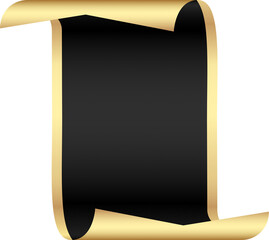 Black and Gold Ribbon Banner
