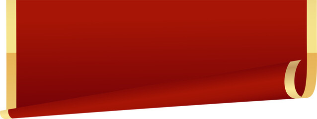 Red and Gold Ribbon Banner
