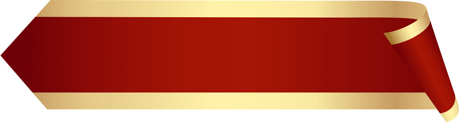 Red and Gold Ribbon Banner
