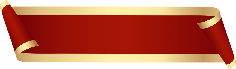 Red and Gold Ribbon Banner
