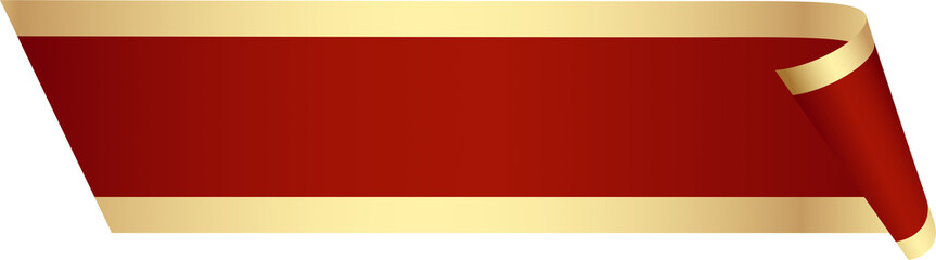 Red and Gold Ribbon Banner
