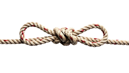 Obraz premium A detailed close up of a rope with a bowline knot on a black background