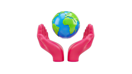 Hands Protecting Earth Globe - Environmental Concept
