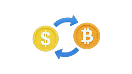Dollar to Bitcoin Exchange: Cryptocurrency Conversion Concept