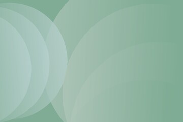 Abstract ice lilac green background with circular overlapping layers and translucent geometric curves for modern professional design.