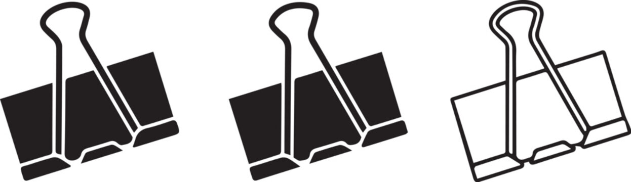 Binder clips in various states