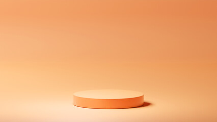 horizontal background, isolated goldfish rounded base, goldfish color palette, product placement, background color palette. isolated rounded podium