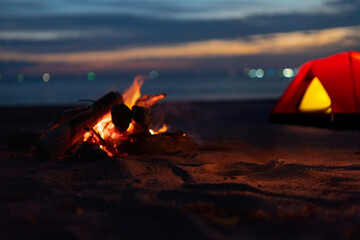 焚火とキャンプ