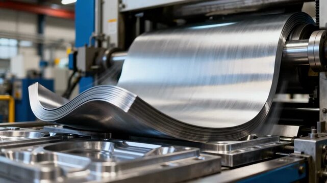 Closeup of flexible adaptive molds bending smoothly as they reshape to form diverse product designs in a dynamic manufacturing environment