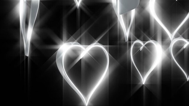 heart illustration love valentine theme transition effect collection with alpha channel