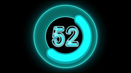  98 Modern circular pie chart animation showing percentage progress and statistics. Ideal for business reports, finance, marketing, web presentations, data visualization, and performance indicators.