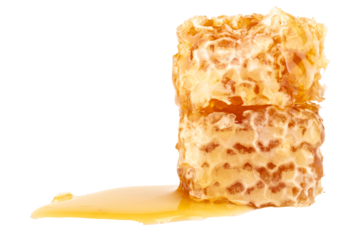 honey isolated on white background Honeycomb
