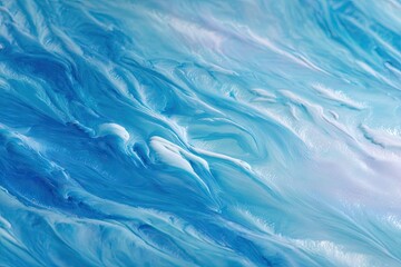 Obraz premium Close-up of flowing, abstract, blue and white textures creating wavy, dynamic patterns