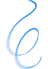 Abstract Geometric Blue Rim Light Neon Effect PNG on Transparent Background