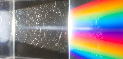 Prism Light Spectrum Texture Rainbow Ray Beam Refraction Physics Optical Glass Color Dispersion Science Background 2026 Vision Concept
