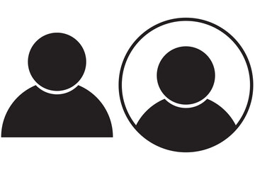 user icon set person profile contact people group team outline stroke social member partnership teamwork business human sign symbol web buttons flat vector illustration