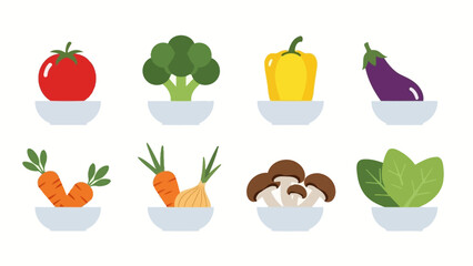 Colorful bowls of fresh vegetables representing a healthy diet and lifestyle choices