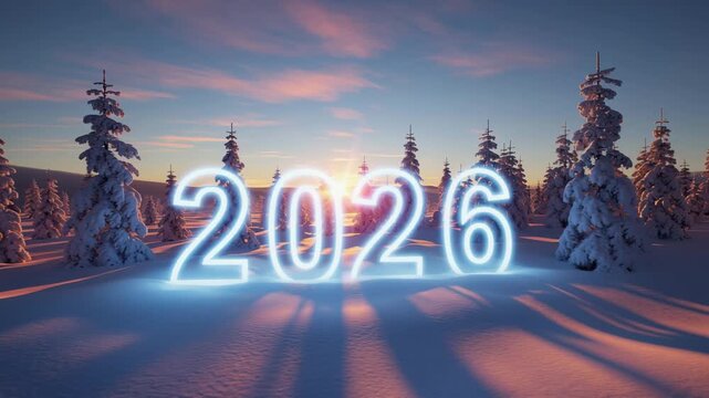 A 3d red business sign with new year 2014 text for a happy holiday celebration card design illustration featuring a winter snow concept vector