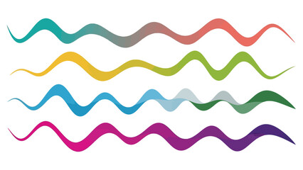 Abstract colorful wavy lines design element for graphic design projects and backgrounds