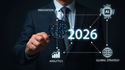 Artificial intelligence digital brain 2026 concept with circuit chip