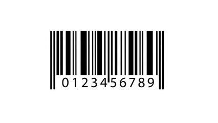Generic Barcode with Numerical Sequence 0123456789