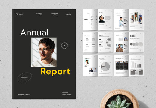 Modern Annual Report Template for Business Company Growth