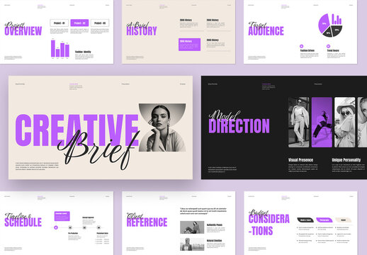 Modern Creative Brief Presentation Template for Fashion Branding