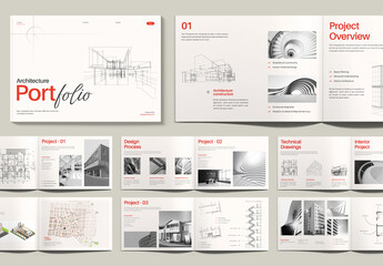 Modern Architecture Portfolio Book Layout Landscape Design Template