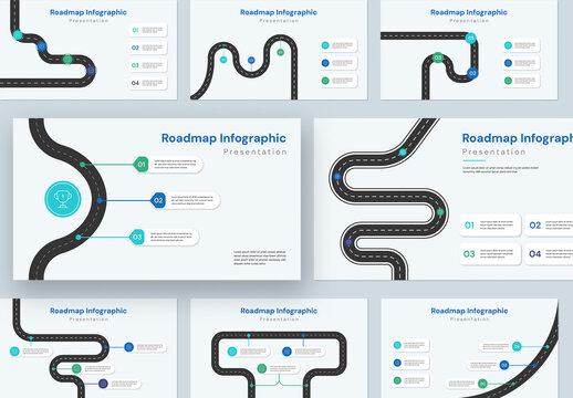 Modern Business Strategy & Planning Roadmap Infographic Design Layout