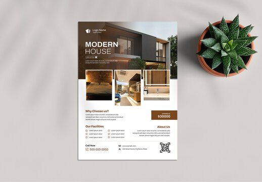 Modern Real Estate House Flyer Design Template for Property Marketing