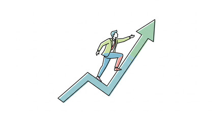 Person climbing an arrow