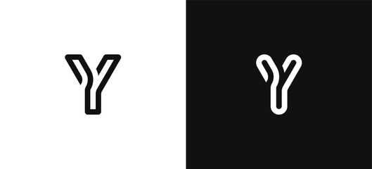 initial Letter Y monogram logo design vector illustration template