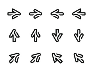 Arrow icons set. Arrow symbol collection vector illustration template