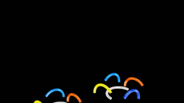 abstract vector illustration circle round shape wave motion effect transition collection with alpha channel