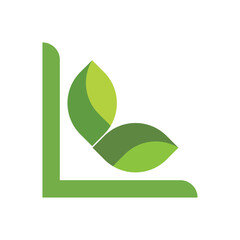 Green leaf logo design