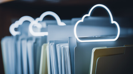Data storage concept, representing cloud computing and digital storage. highlighting the concept of cloud computing and the importance of data management.