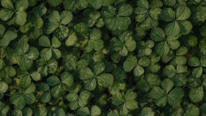 Lush Green Clover Patch - A Carpet of Natural Beauty.