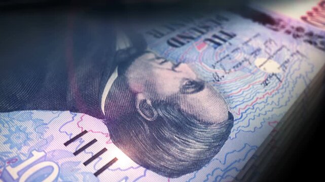 Iceland krona Icelandic money counting. 10000 ISK banknotes. Fast cash note count macro loop. Business, finance and economy. Loopable and seamless concept.