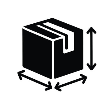 Box Dimensions Icon: An illustrative icon of a shipping box, strategically marked with directional arrows. Demonstrating measurement