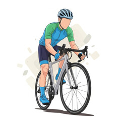 Obraz premium Cyclist in Bright Team Kit Riding a Road Bike with Drop Handlebars