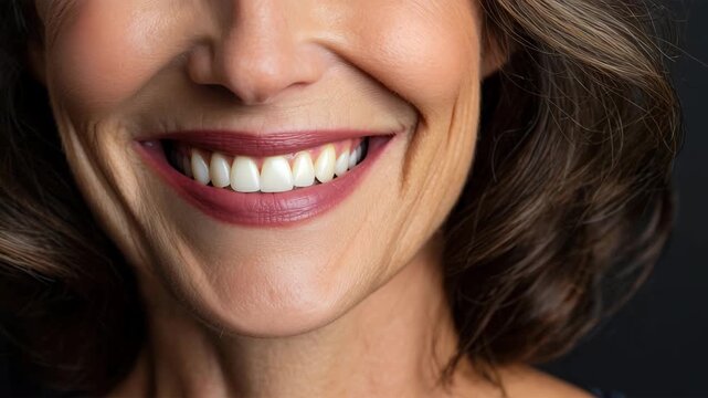 日本出身の女性が口元に穏やかな大人の笑みを浮かべる