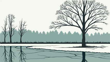 Obraz premium trees in the snow