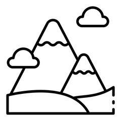 mountain icon. peak landscape. shows scenic view. outdoor nature
